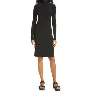 Norma Kamali Turtleneck Jersey Long Sleeve Mini Dress